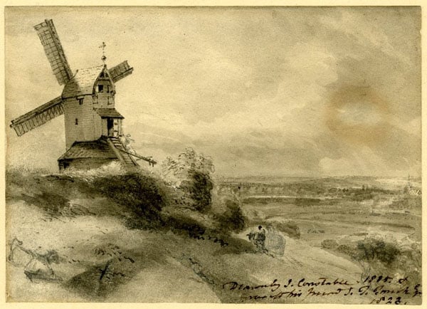 Landscape with a windmill at Stoke