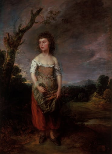 A Peasant Girl gathering Faggots in a Wood