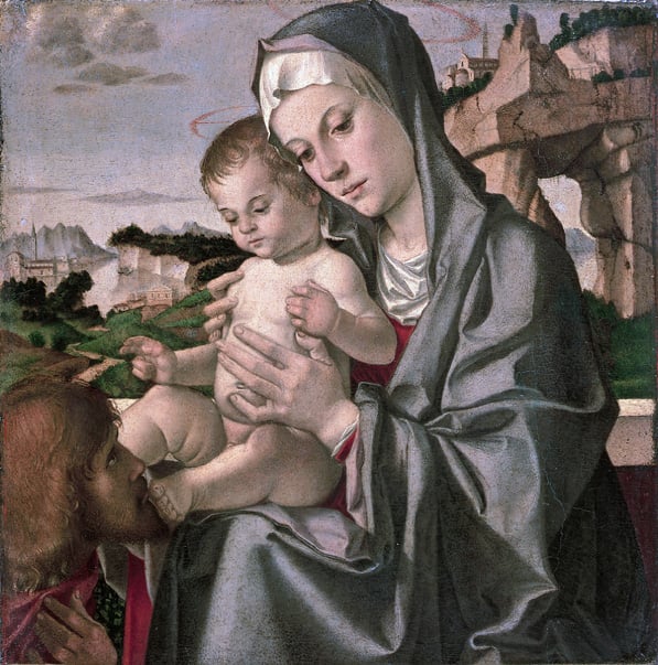 The Virgin and Child with a Saint