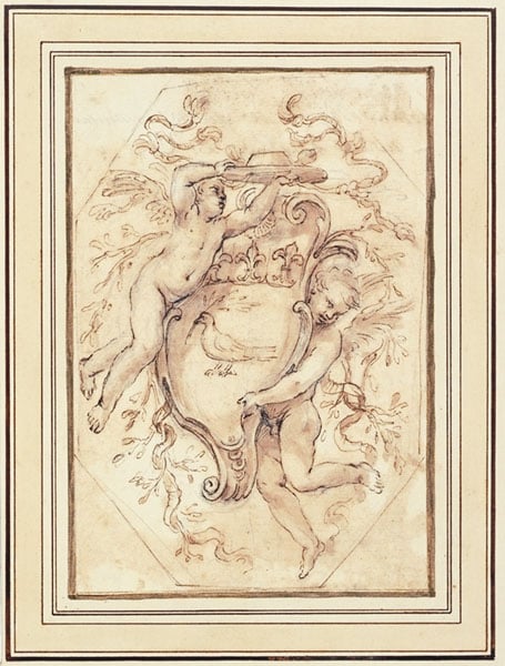 Two Putti with the Arms of Camillo Pamphili