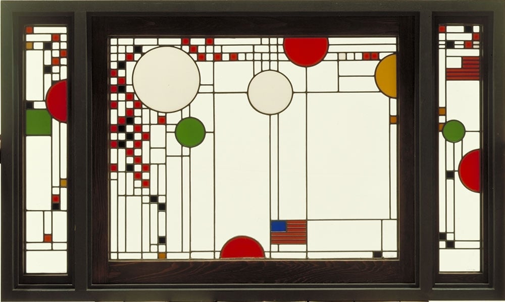 Stained glass window (triptych)