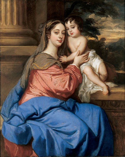 Portrait of Barbara Villiers, Duchess of Cleveland, with her son