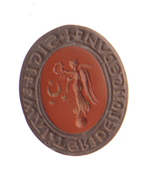 Seal matrix containing a Roman Jasper Intaglio