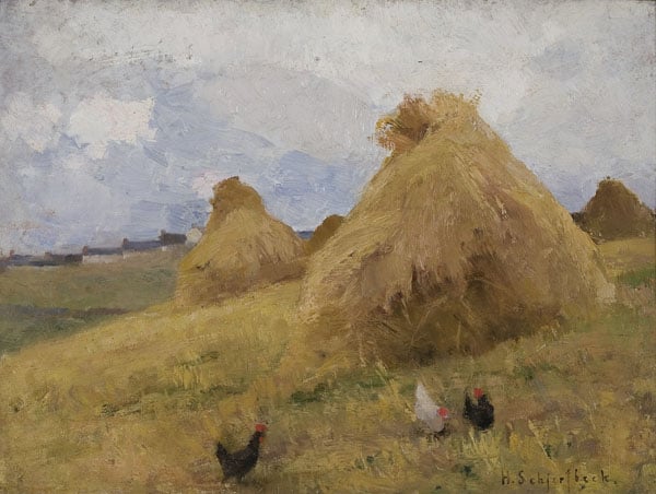 Höns bland höstackar (Chickens among haystacks)