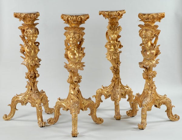 Set of four torchères