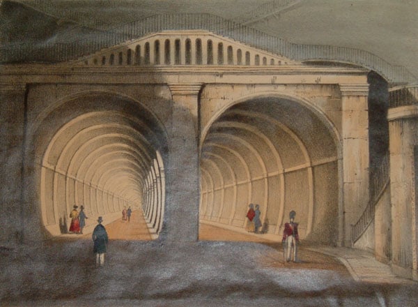 The Thames Tunnel changing to the Coronation Procession from Buckingham Palace