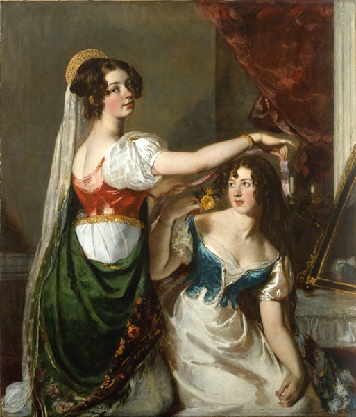 Preparing for a Fancy Dress Ball (Charlotte and Mary Williams-Wynn)