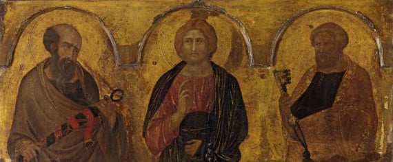 Christ Between Saints Paul and Peter