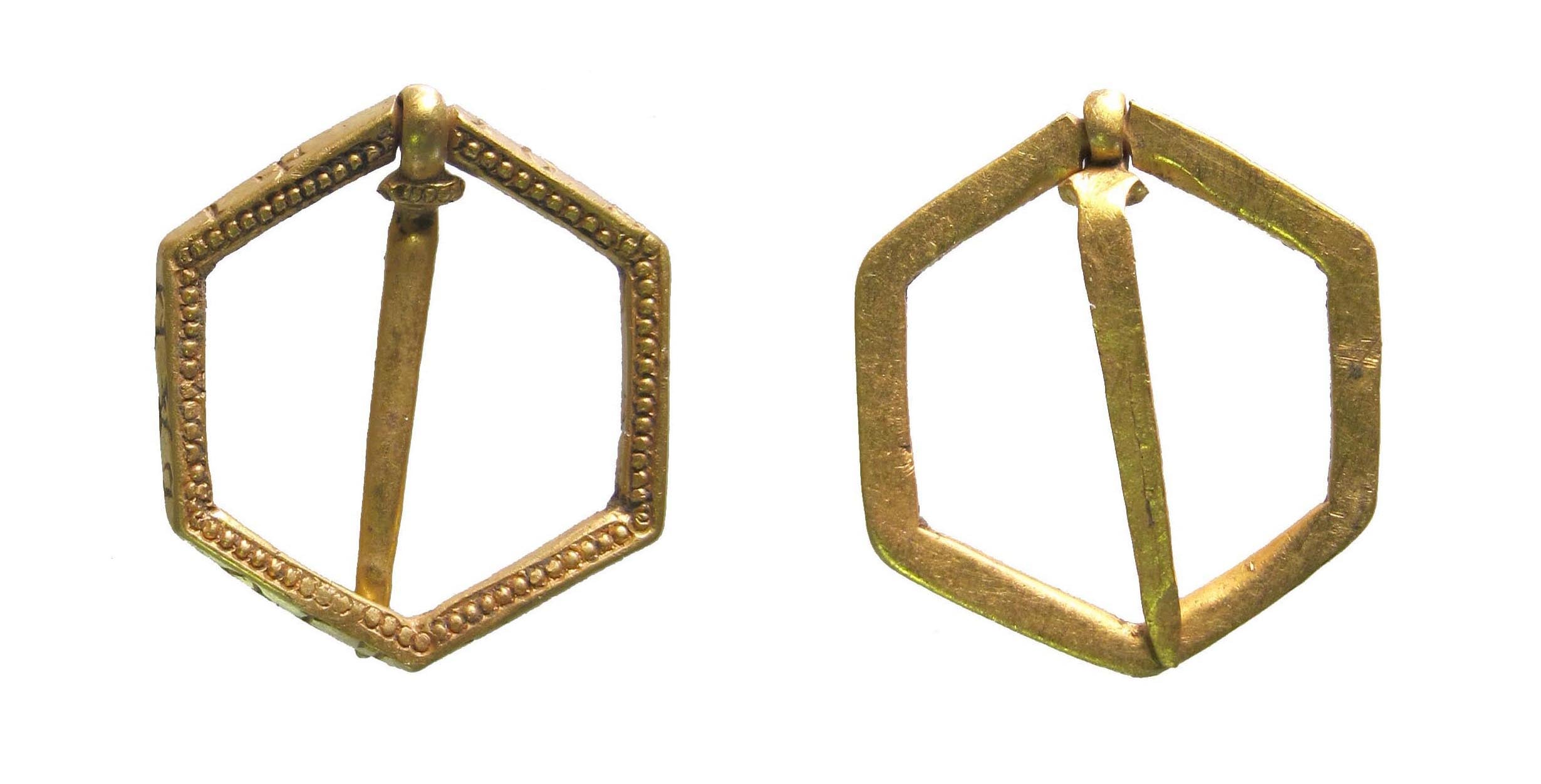 Hexagonal brooch