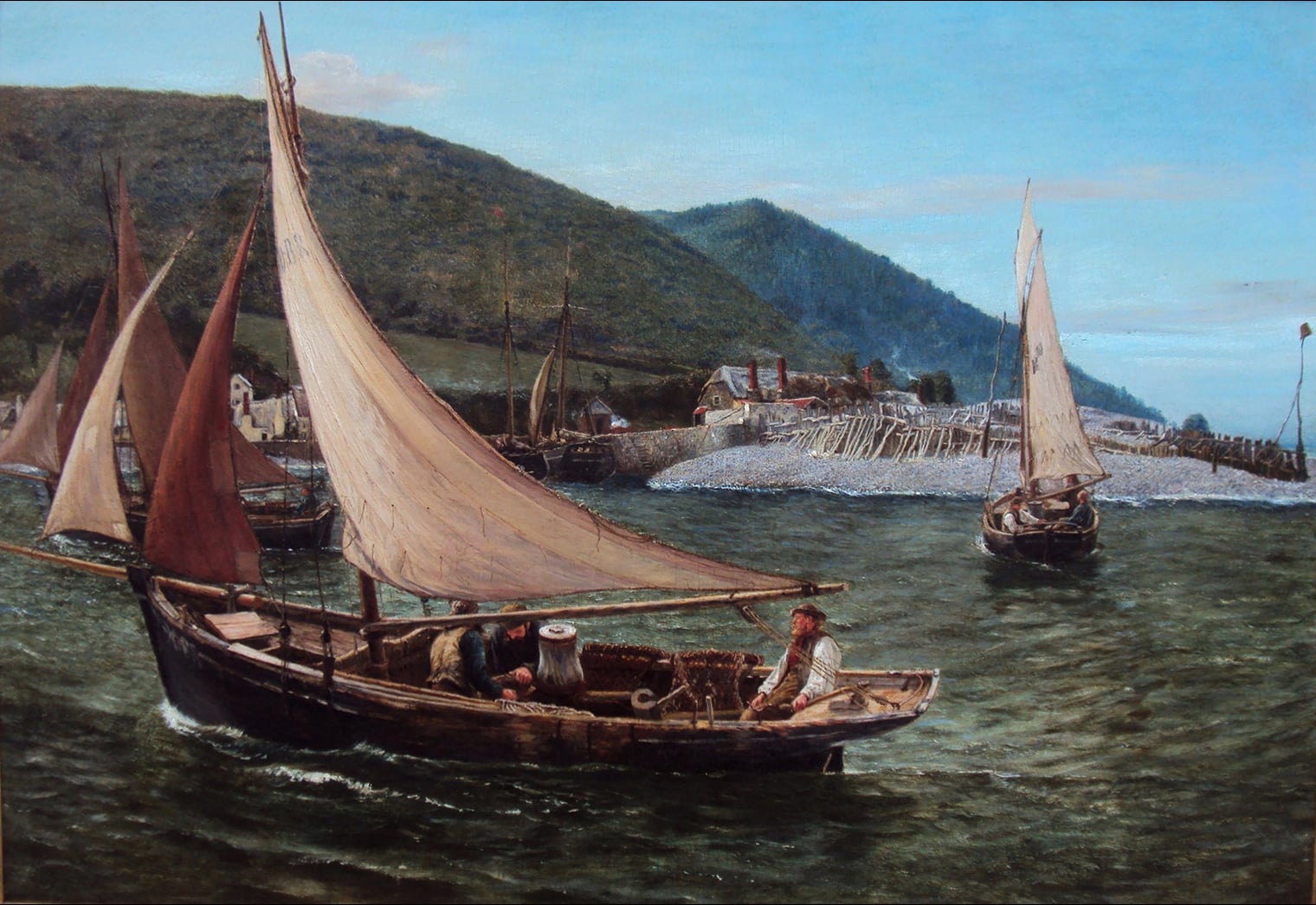 Oyster Dredgers at Porlock Weir, Somerset