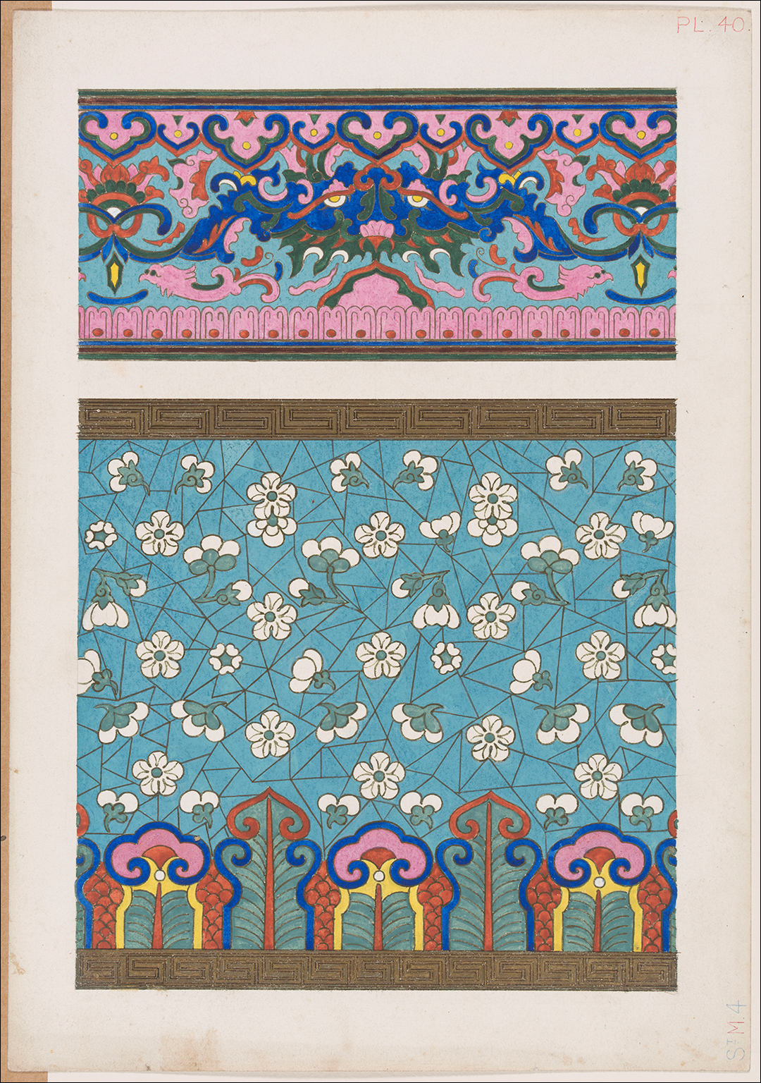 51 original designs for publication in â€˜Examples of Chinese Ornament selected from objects in the South Kensington Museum and other collectionsâ€™ (London: S. & T. Gilbert, 1867)